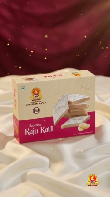 Kaju Katli, festive frame — SGB · Festive branding